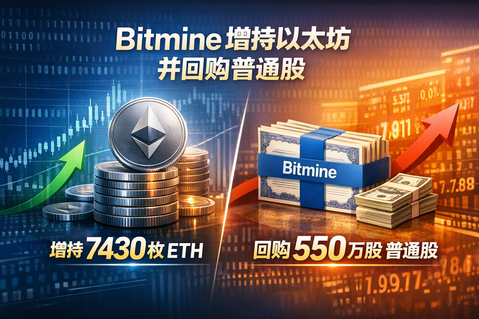 Bitmine上周增持7430枚ETH并回购550万股普通股