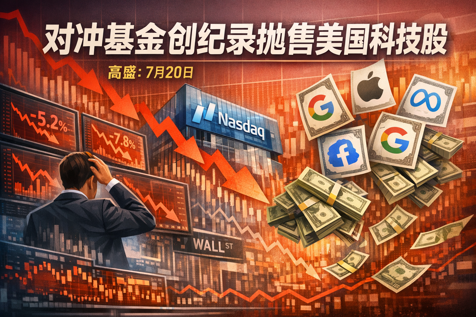 高盛：对冲基金创纪录抛售美国科技股