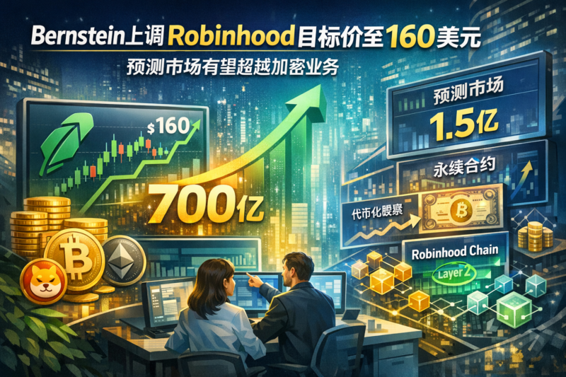 Bernstein上调Robinhood目标价至160美元:预测市场收入将超越加密业务-指挥使社区 - 真实线索、热点议题与深度观察
