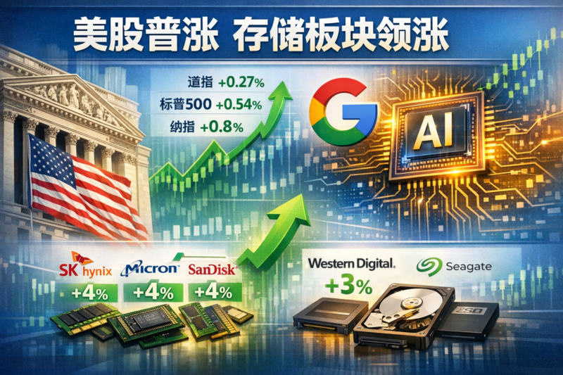 美股开盘三大股指普涨,存储板块领涨-指挥使社区 - 真实线索、热点议题与深度观察