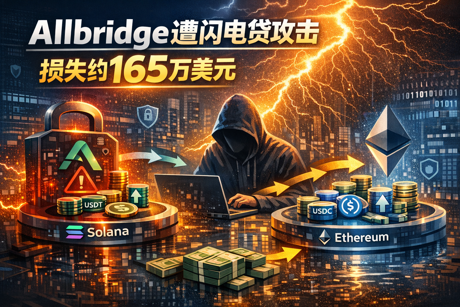 Allbridge遭闪电贷攻击,损失约165万美元