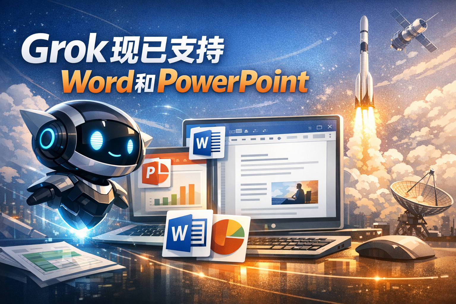 Grok现已支持Word和PowerPoint