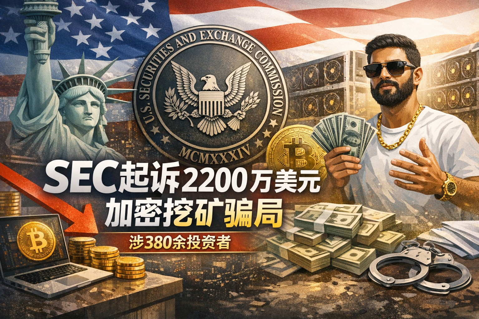 SEC起诉2200万美元加密挖矿骗局,涉380余投资者