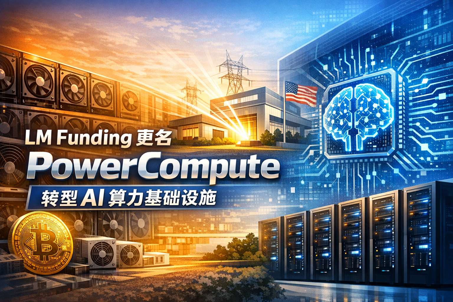 比特币矿企LM Funding更名PowerCompute,转型AI算力基础设施