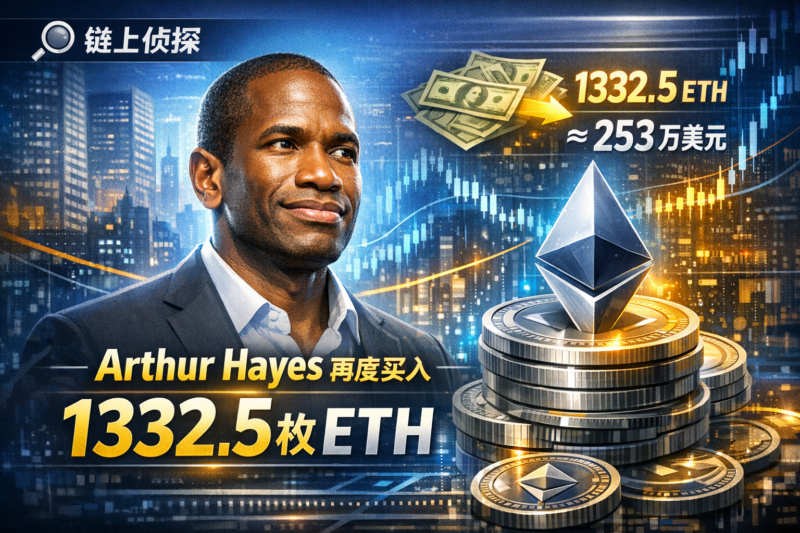 🔍 链上侦探 | Arthur Hayes再度购入1332.5枚ETH-指挥使社区 - 真实线索、热点议题与深度观察