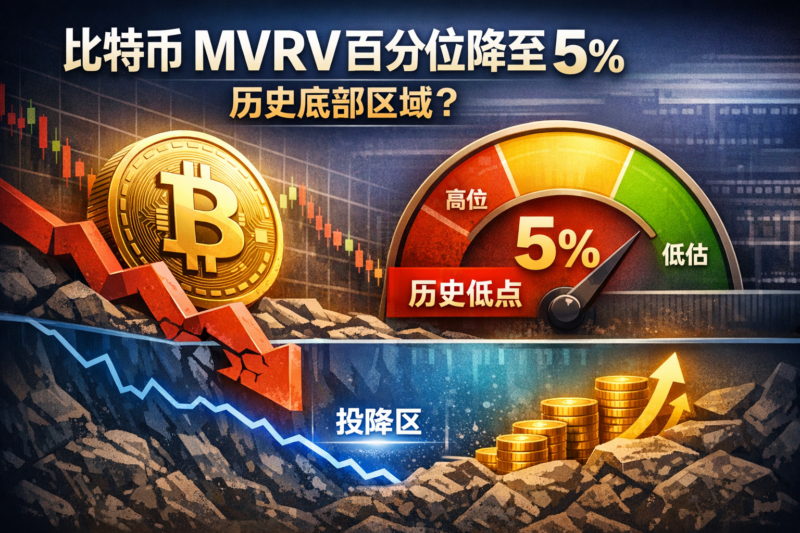 比特币MVRV百分位降至5%,历史上多为长期底部-指挥使社区 - 真实线索、热点议题与深度观察