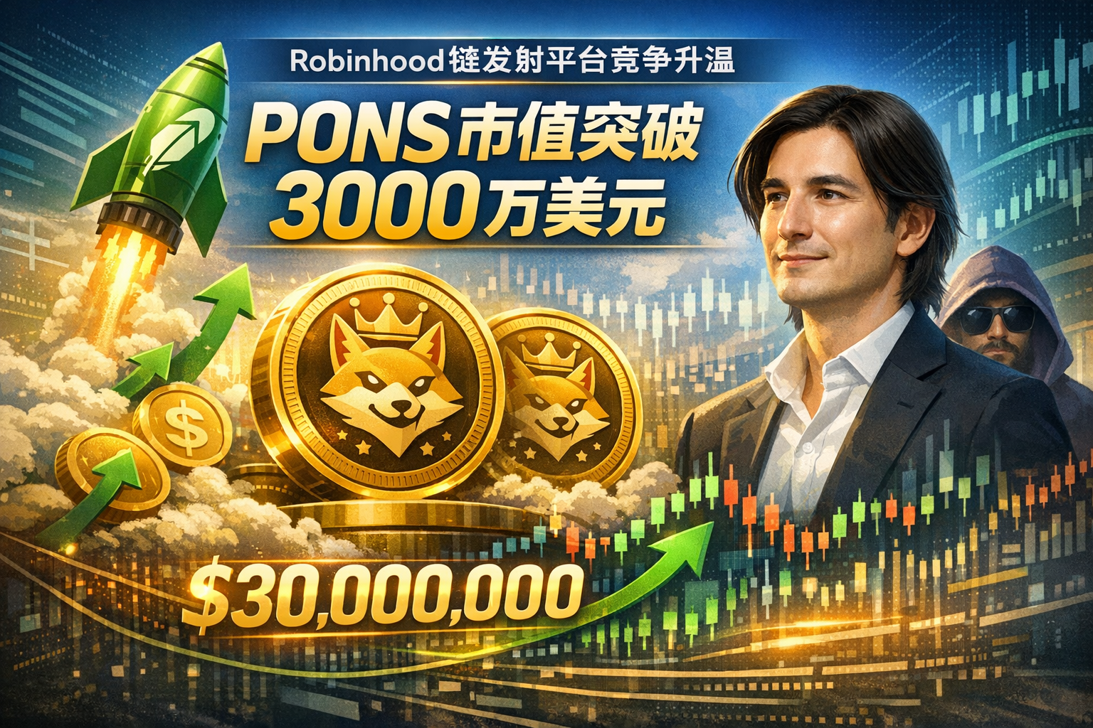 Robinhood链发射平台竞争升温,PONS市值突破3000万美元
