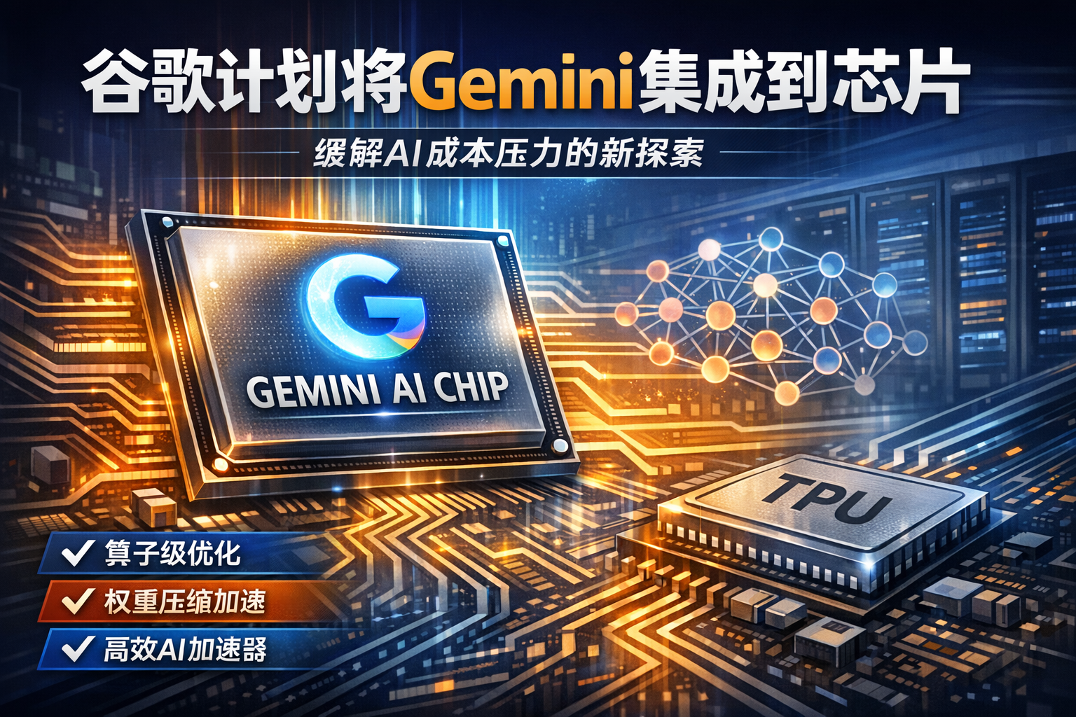 谷歌计划将Gemini模型集成到芯片:AI成本压力的潜在缓解方案