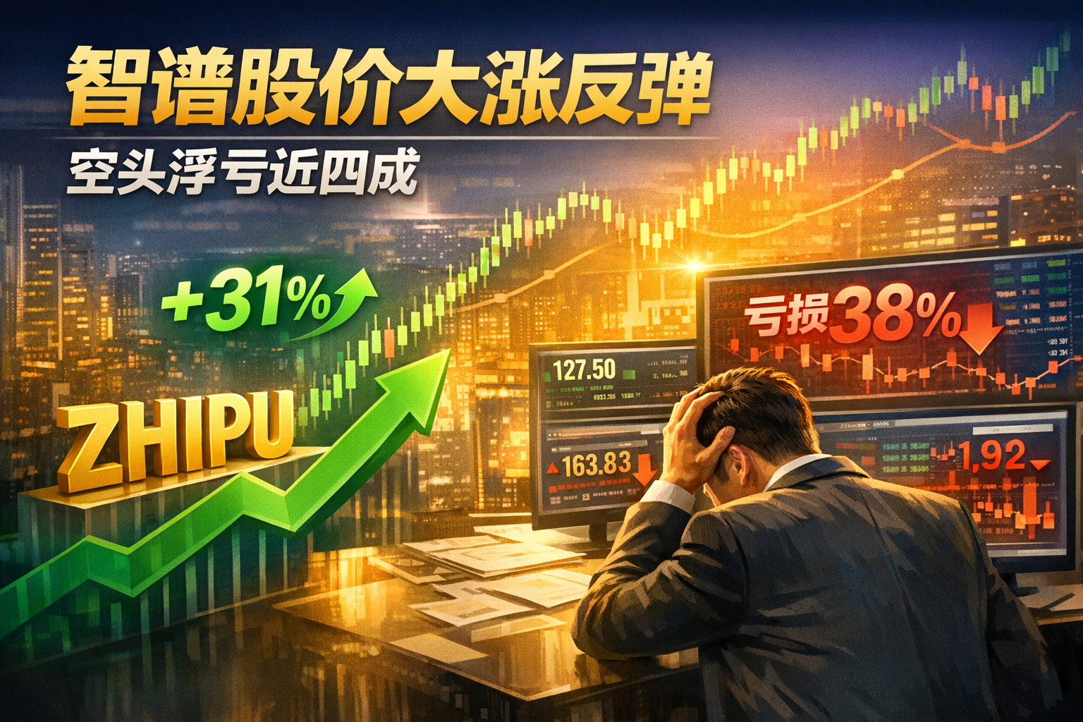 智谱股价反弹31%,做空方浮亏近四成保证金
