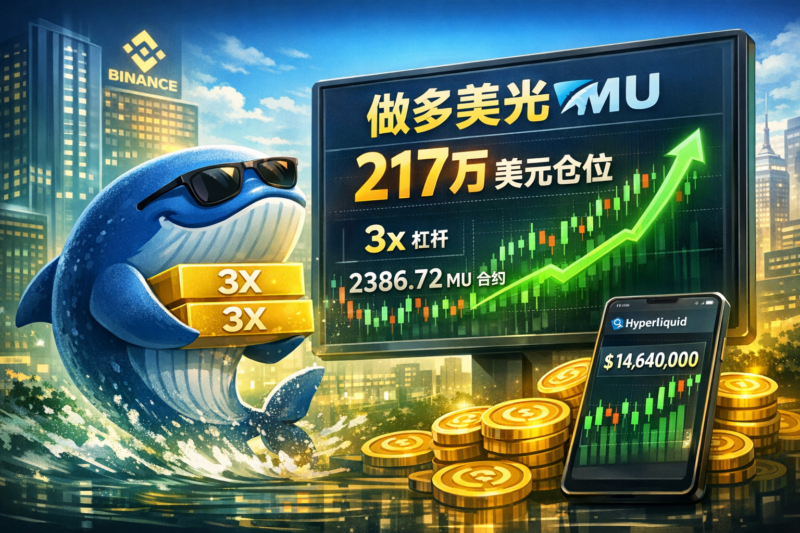链上侦探:巨鲸三倍做多美光,仓位价值217万美元-指挥使社区 - 真实线索、热点议题与深度观察