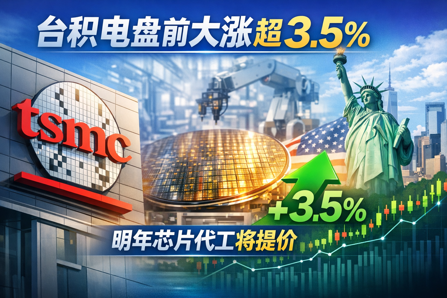 美股盘前:台积电涨超3.5%