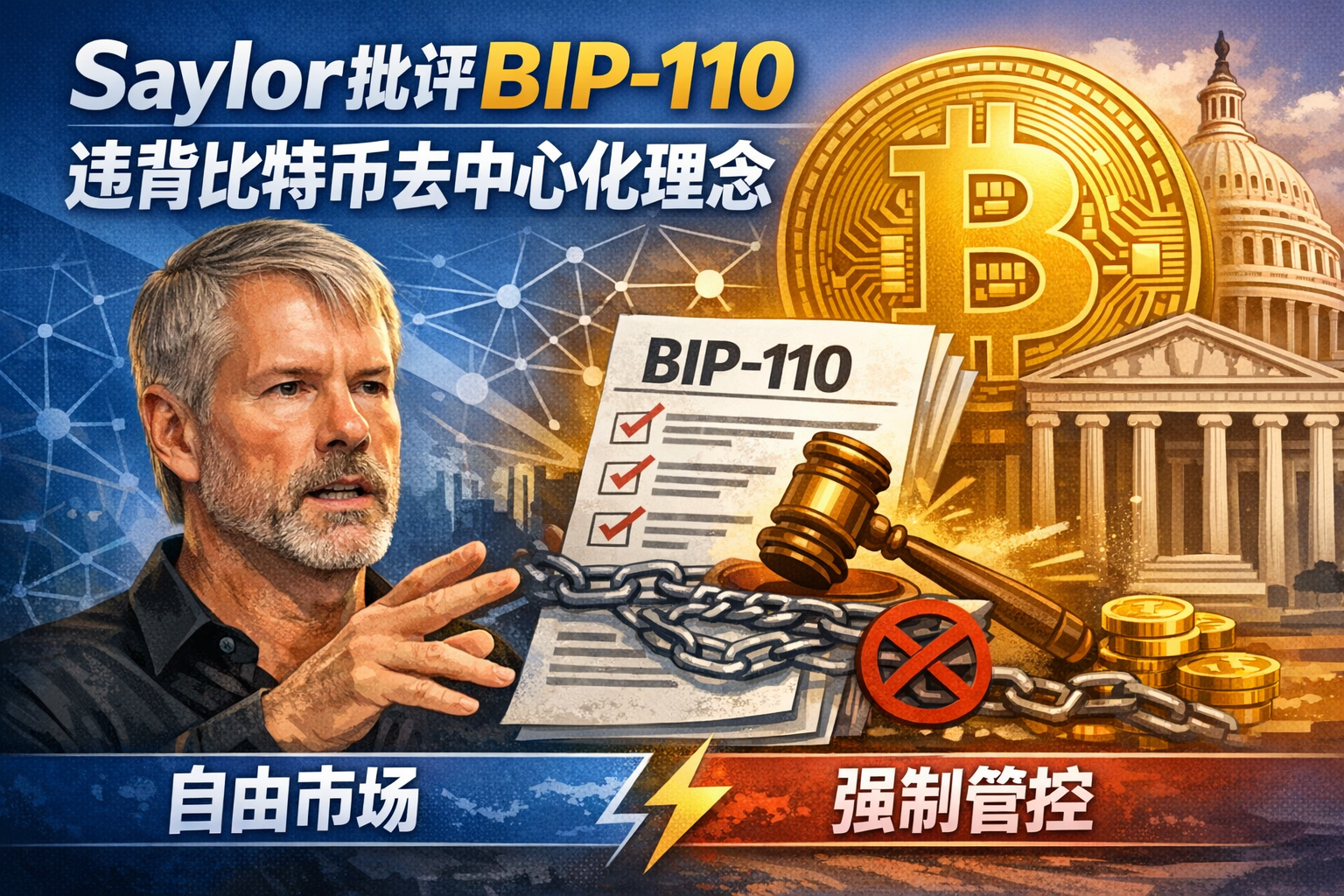 Michael Saylor批评BIP-110与比特币去中心化理念背道而驰