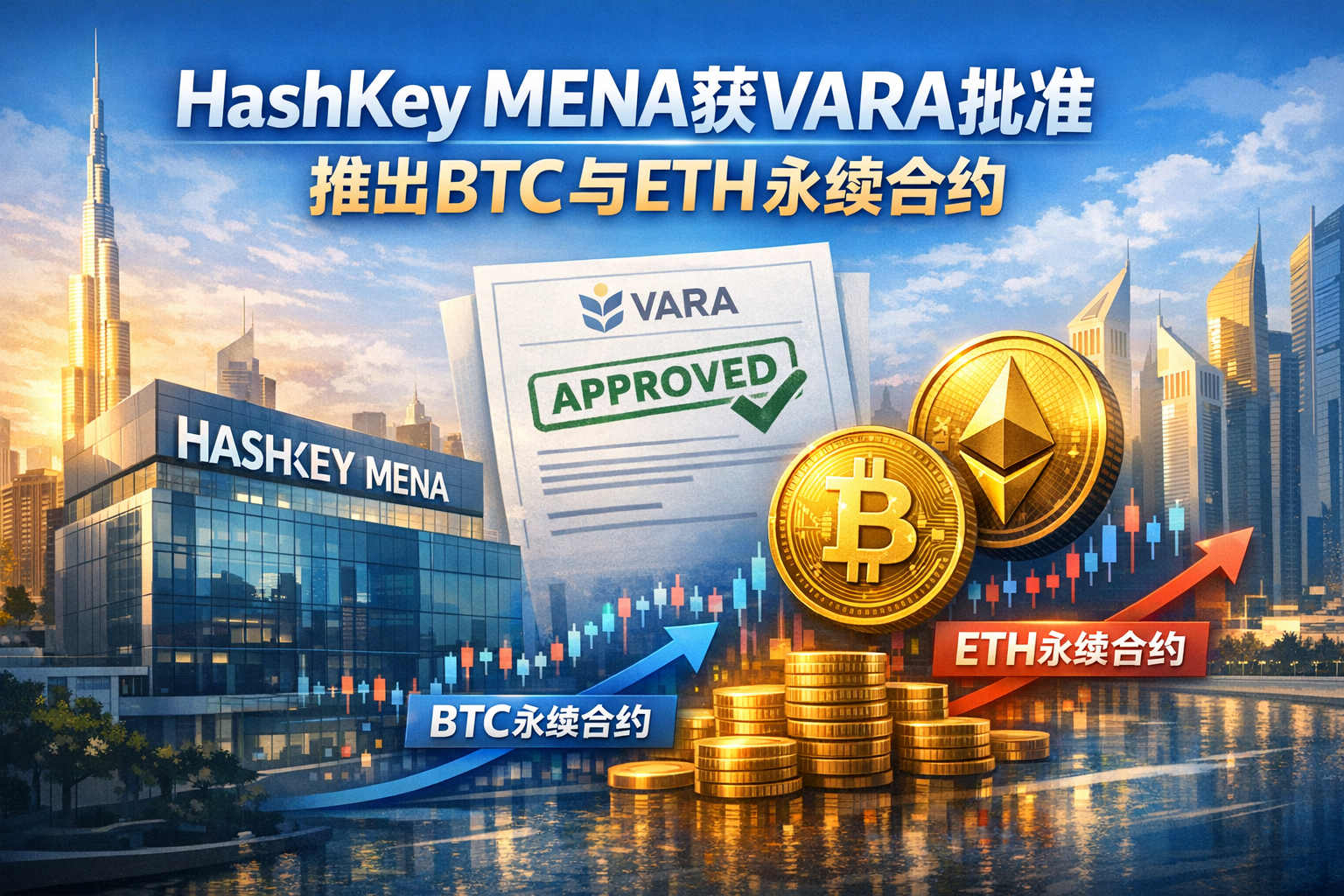HashKey MENA获VARA批准 正式推出BTC与ETH永续合约