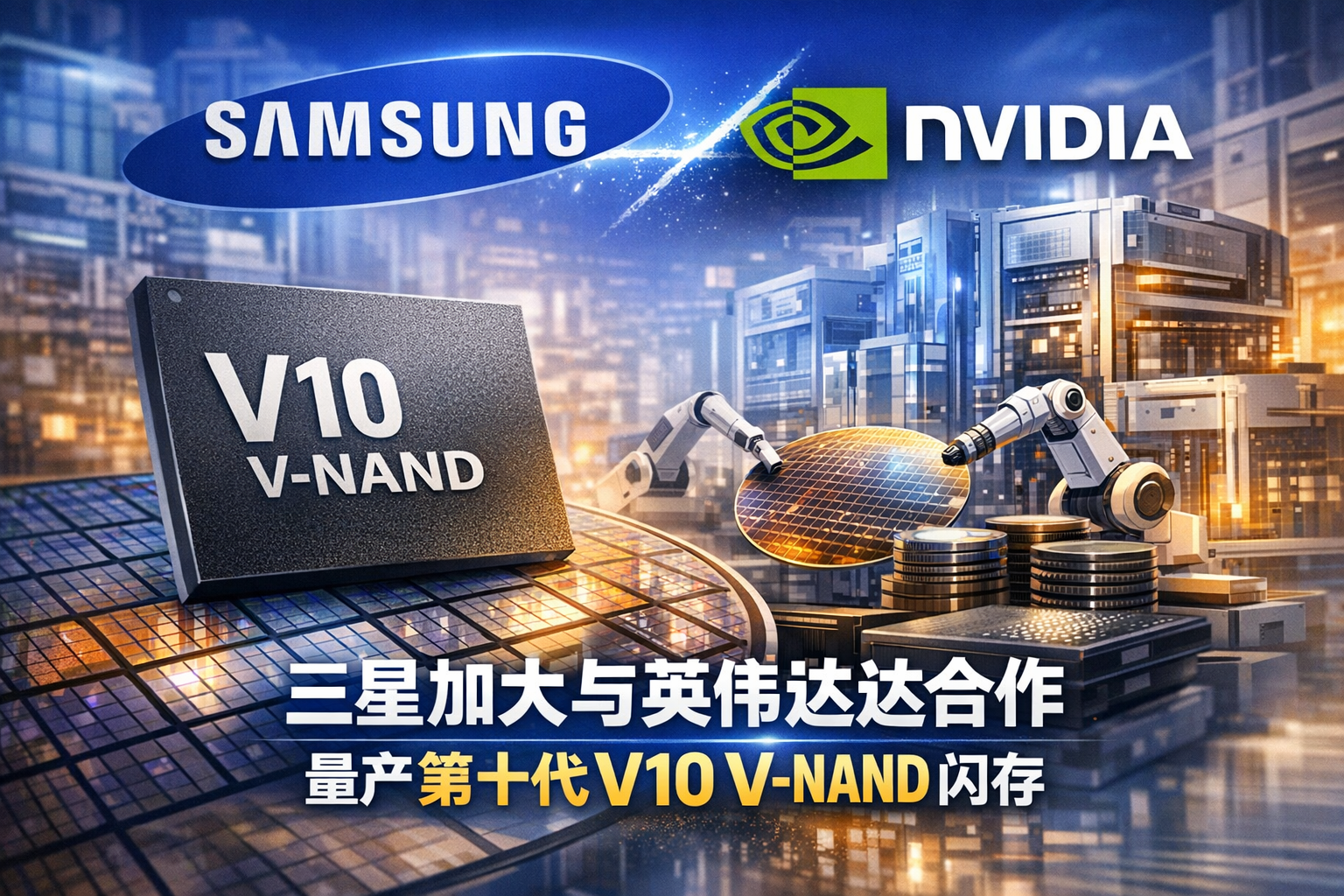 三星加大与英伟达合作,量产第十代 V10 V-NAND 闪存