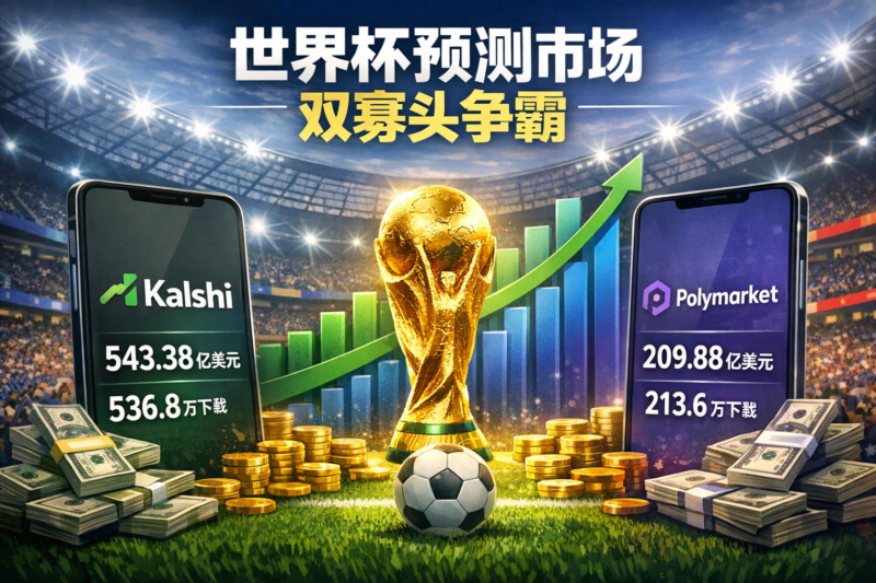 世界杯引爆预测市场:Kalshi领先Polymarket,双寡头占据超95%市场份额-指挥使社区 - 真实线索、热点议题与深度观察