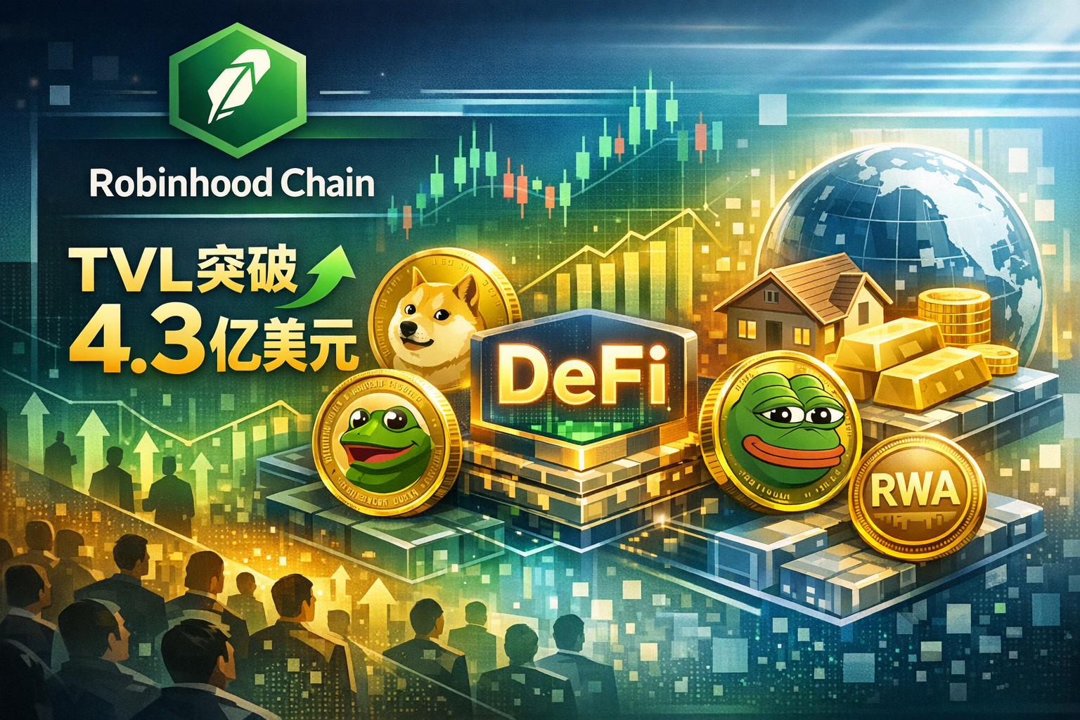 Robinhood Chain上线三周内TVL突破4.3亿美元