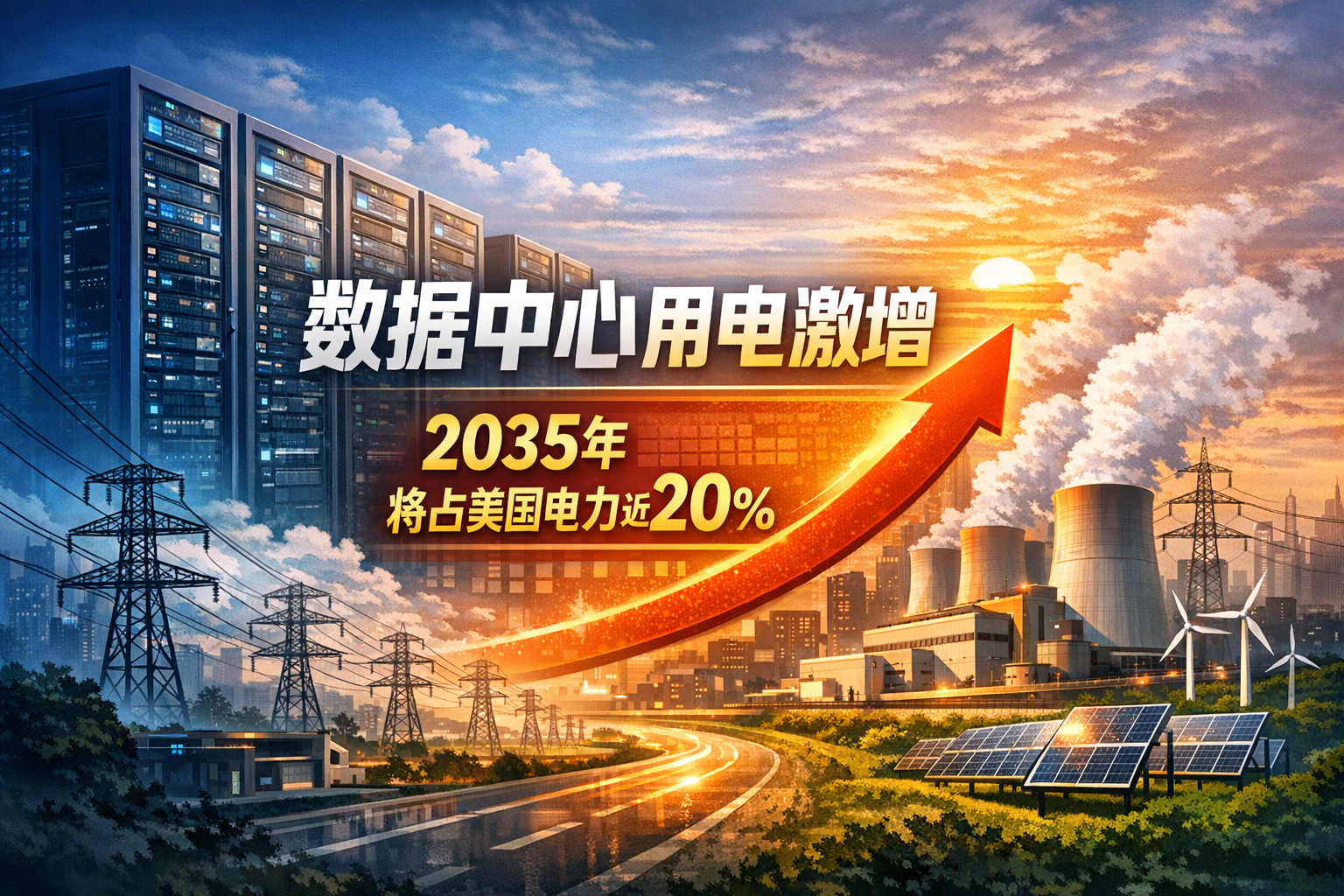 AI驱动需求激增,数据中心预计到2035年将占美国电力消耗近20%