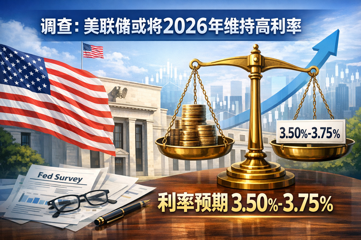 路透调查:多数经济学家预计美联储将在2026年维持利率3.50%-3.75%