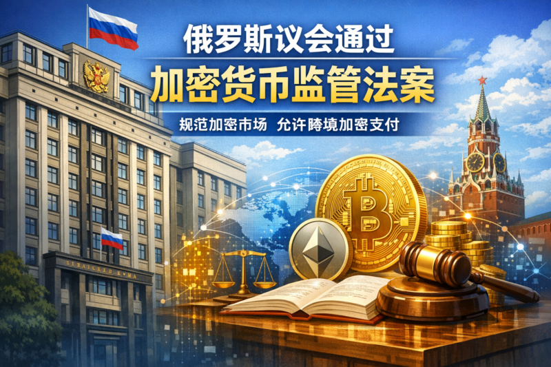 俄罗斯议会通过加密货币市场监管法案-指挥使社区 - 真实线索、热点议题与深度观察