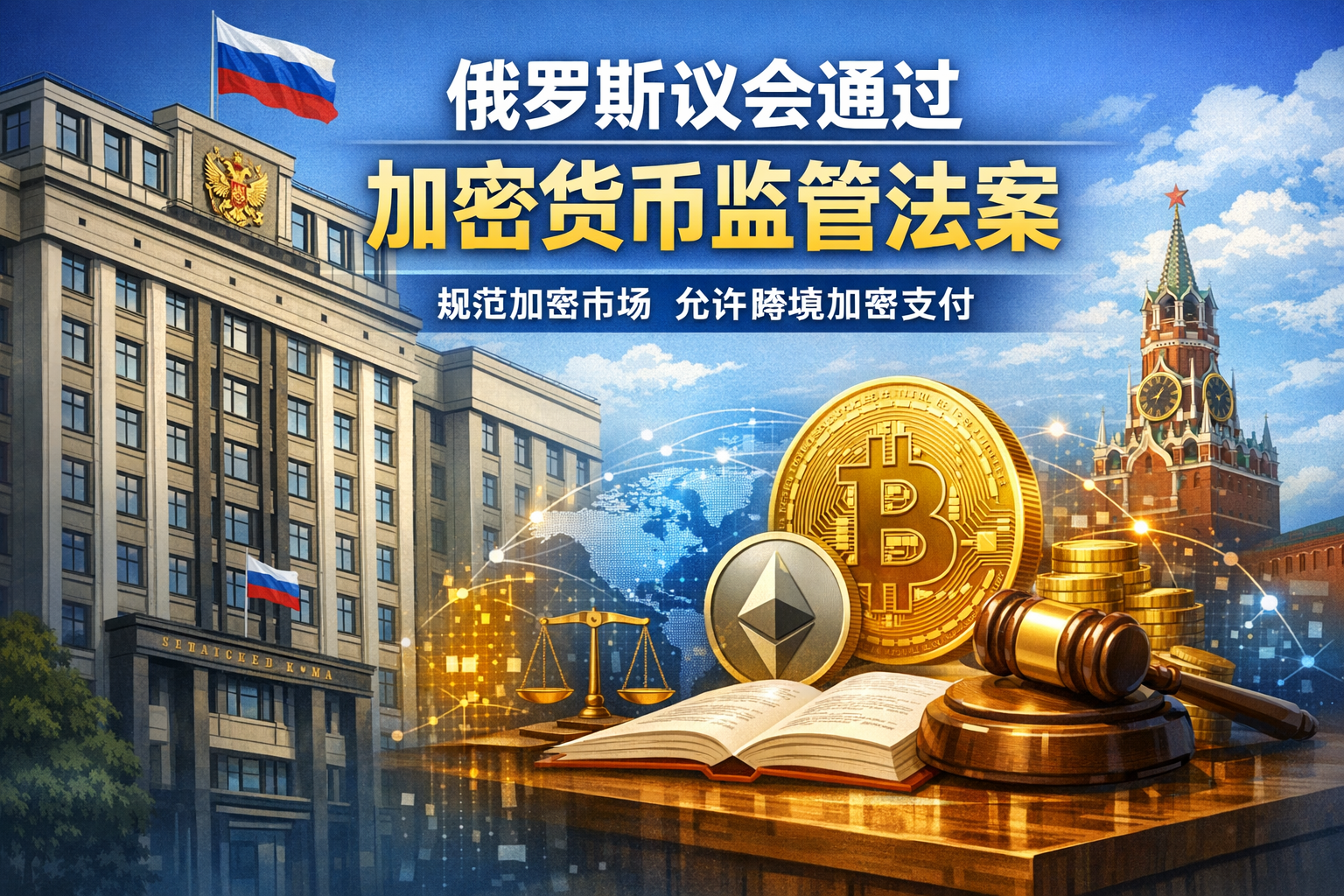 俄罗斯议会通过加密货币市场监管法案
