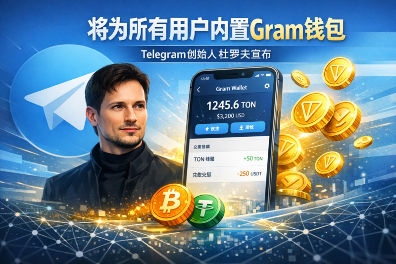 Telegram创始人:将为所有用户内置原生非托管Gram钱包-指挥使社区 - 真实线索、热点议题与深度观察