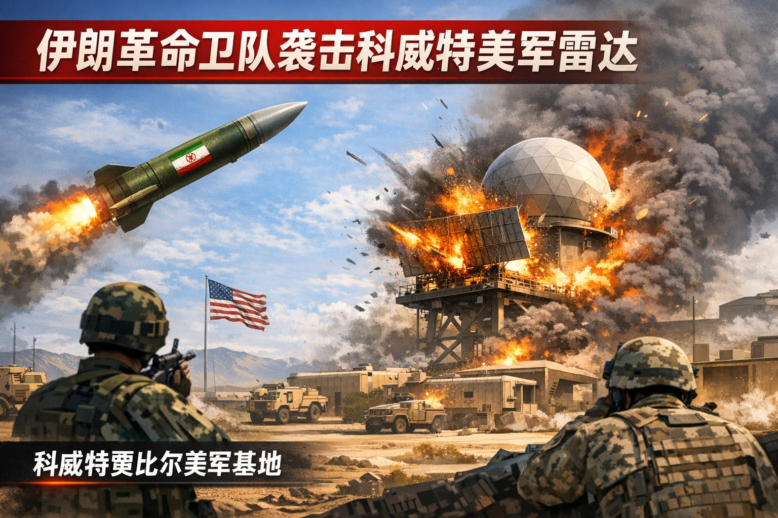 ⚡️伊朗革命卫队击中位于科威特的美军雷达