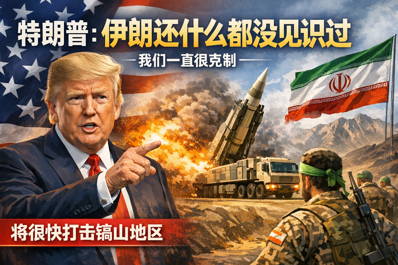 特朗普：伊朗还什么都没见识过，我们一直很克制