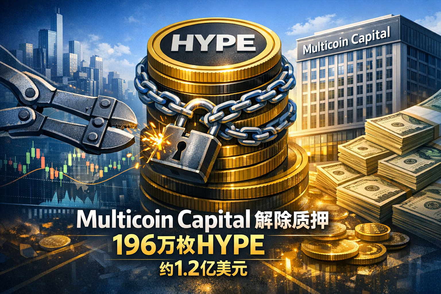 链上侦探 | Multicoin Capital解除质押196万枚HYPE代币，约1.2亿美元