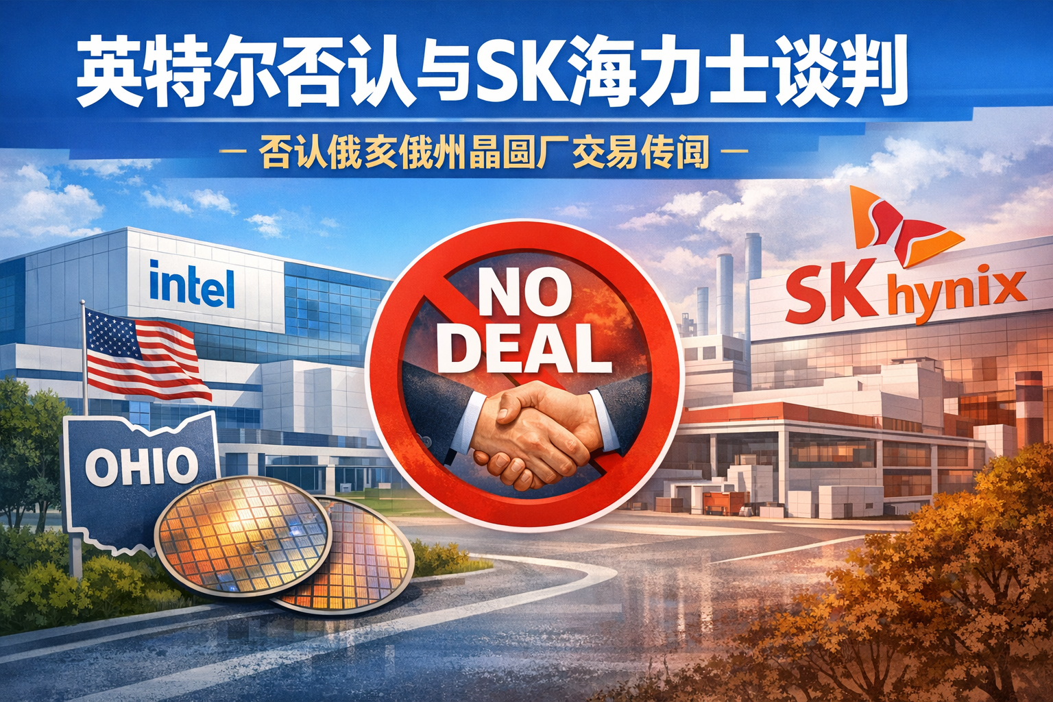 英特尔否认与SK海力士就俄亥俄州晶圆厂交易进行谈判