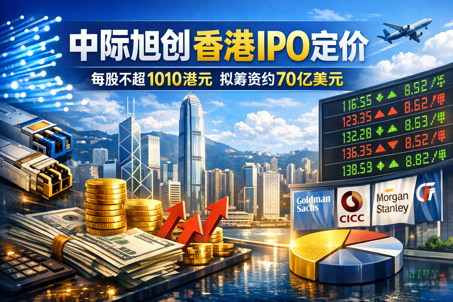 中际旭创香港IPO定价:每股不超1010港元,拟筹资约70亿美元