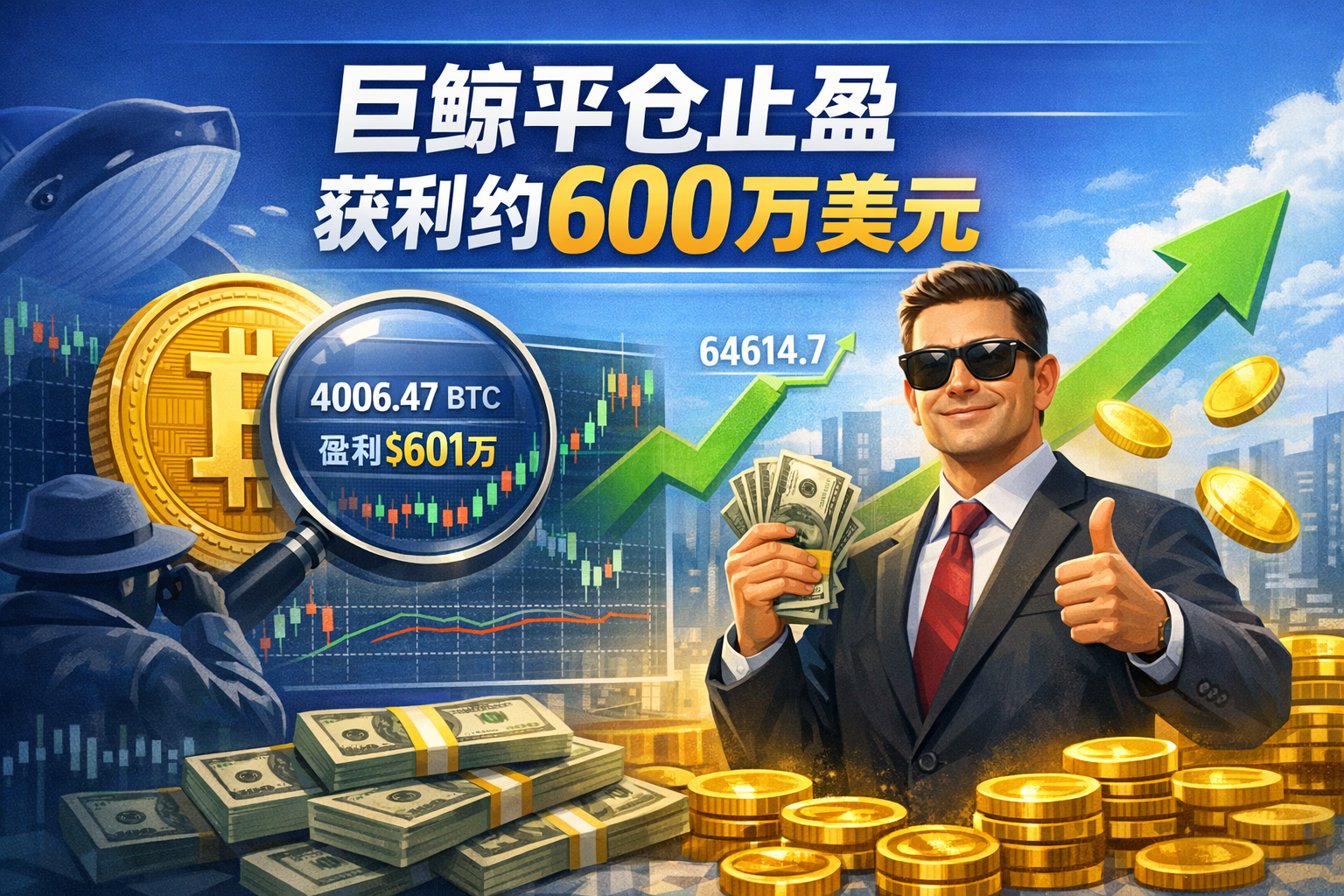 链上侦探：巨鲸“先定10个大目标”平仓止盈获利约600万美元