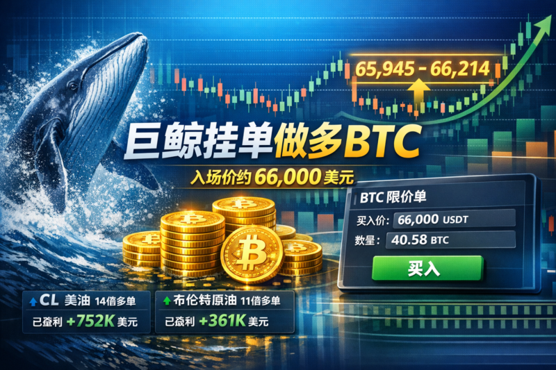 链上侦探:某巨鲸开出BTC限价单计划做多,拟入场价约6.6万美元-指挥使社区 - 真实线索、热点议题与深度观察