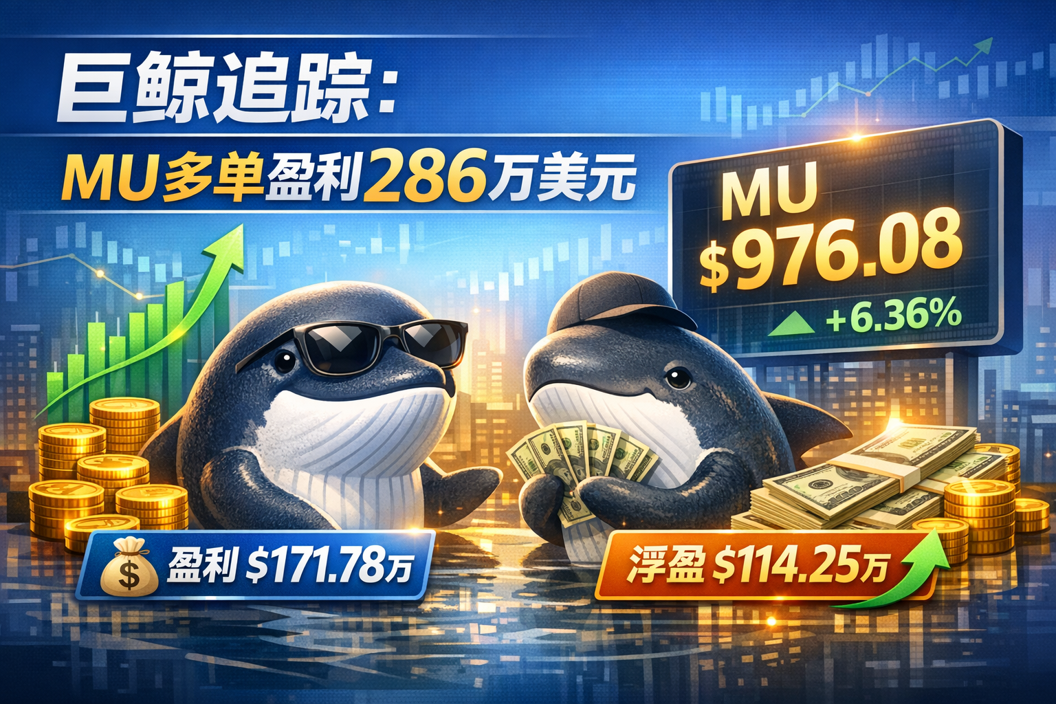 巨鲸追踪:MU多单盈利286万美元