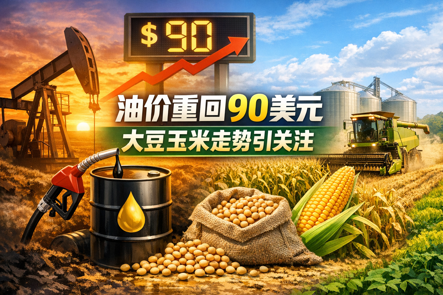 油价重回90美元关口,大豆和玉米能否持续上扬?