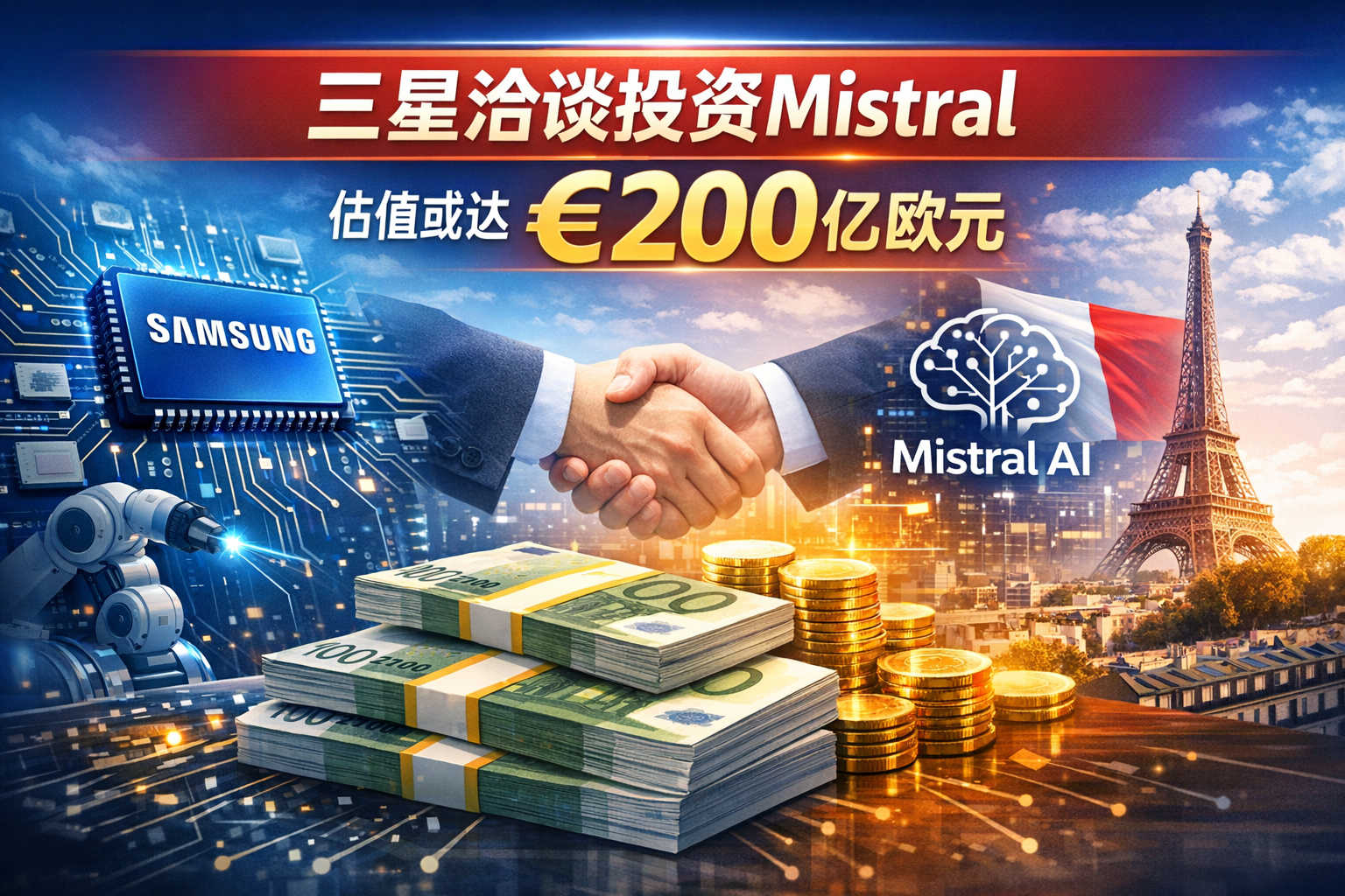 三星洽谈投资Mistral,估值或达200亿欧元