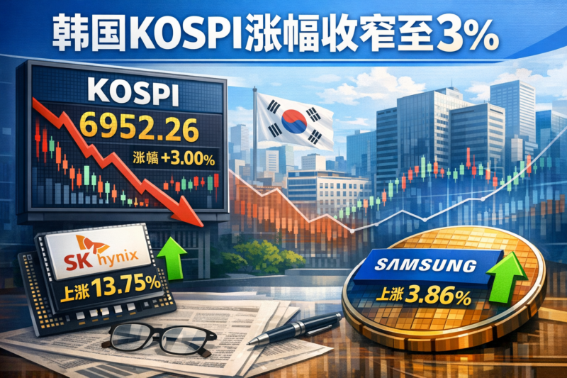 韩国KOSPI指数午盘涨幅收窄至3%-指挥使社区 - 真实线索、热点议题与深度观察