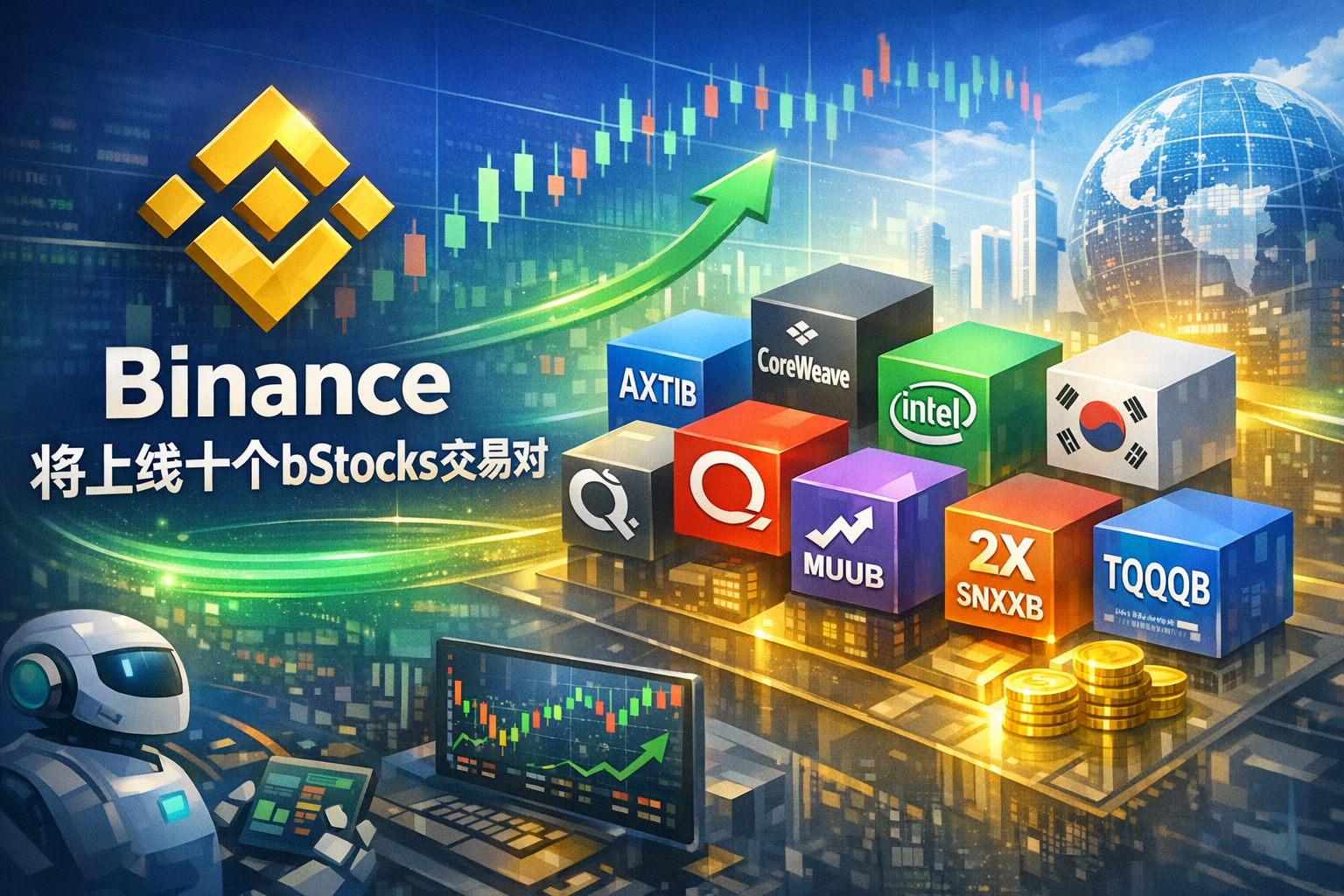 Binance将上线十个bStocks交易对