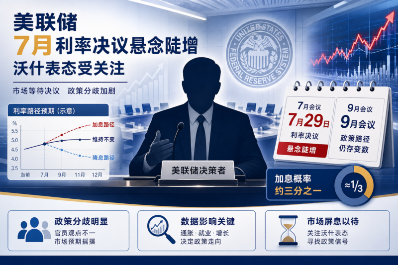 “美联储传声筒”:沃什令7月利率决议悬念陡增-指挥使社区 - 真实线索、热点议题与深度观察