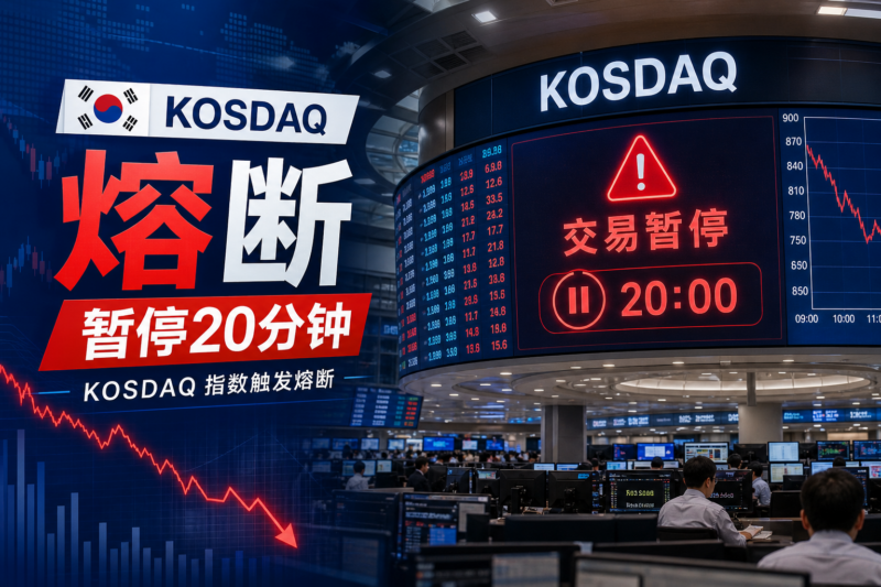 KOSDAQ 指数触发熔断，交易暂停 20 分钟-指挥使社区 - 真实线索、热点议题与深度观察