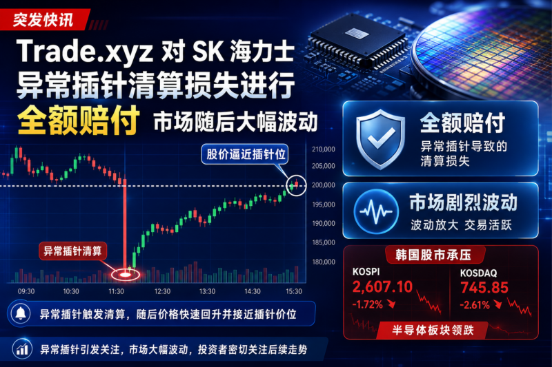 Trade.xyz 全额赔付异常插针清算损失,海力士股价随后逼近插针价位-指挥使社区 - 真实线索、热点议题与深度观察