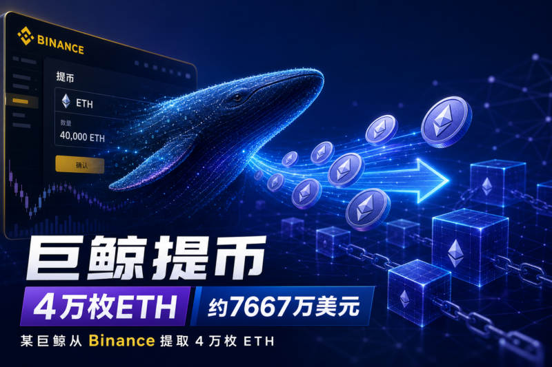 某巨鲸从 Binance 提取 4 万枚 ETH，价值约 7667 万美元-指挥使社区 - 真实线索、热点议题与深度观察