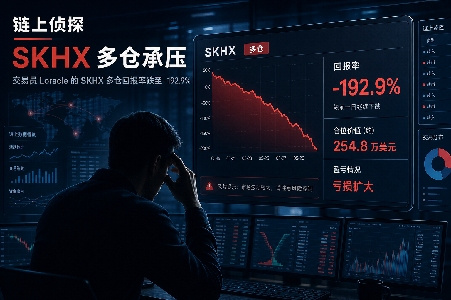 链上侦探|交易员 Loracle 的 SKHX 多仓回报率跌至 -192.9%