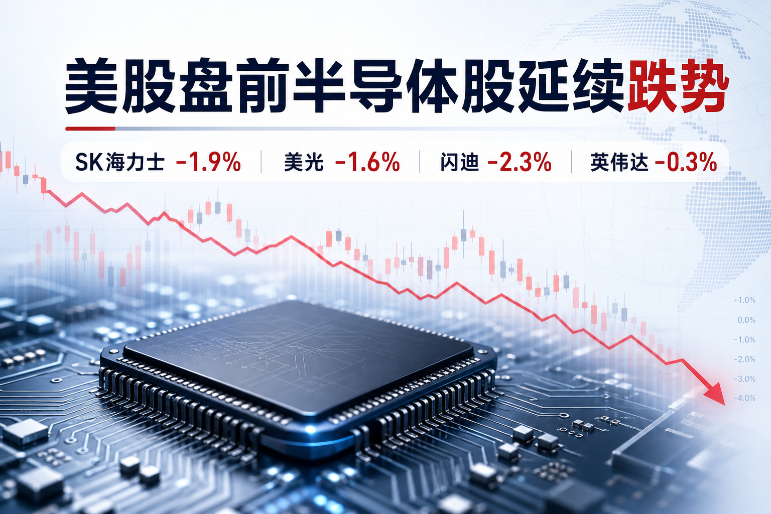 美股盘前半导体股延续近期跌势，SK海力士跌1.9%
