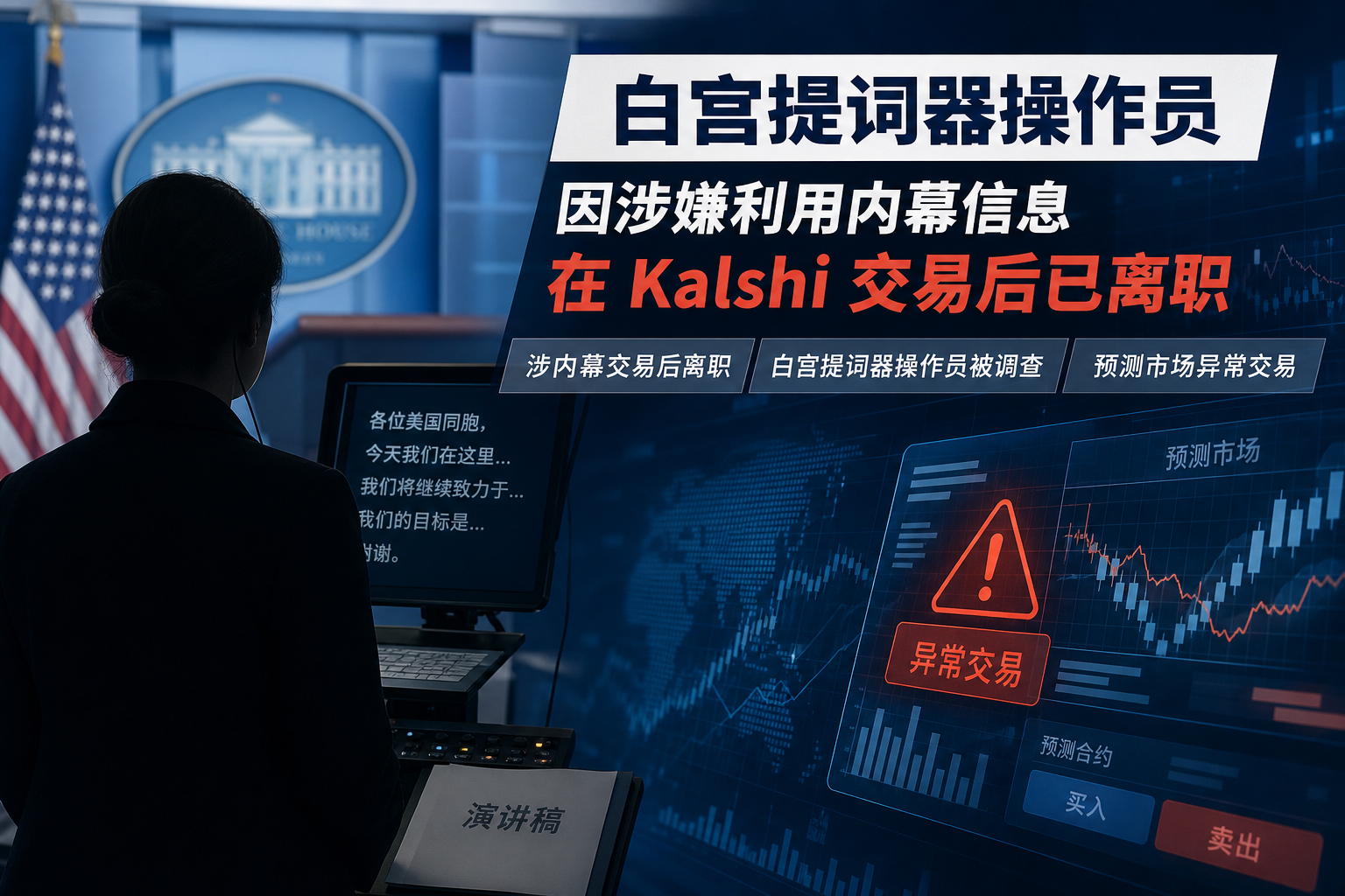 涉嫌利用内幕信息在 Kalshi 交易的白宫提词器操作员已离职