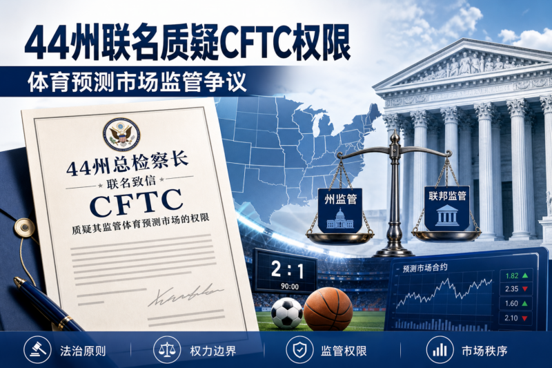 美国44州总检察长联名致信CFTC,质疑其监管体育预测市场的权限-指挥使社区 - 真实线索、热点议题与深度观察