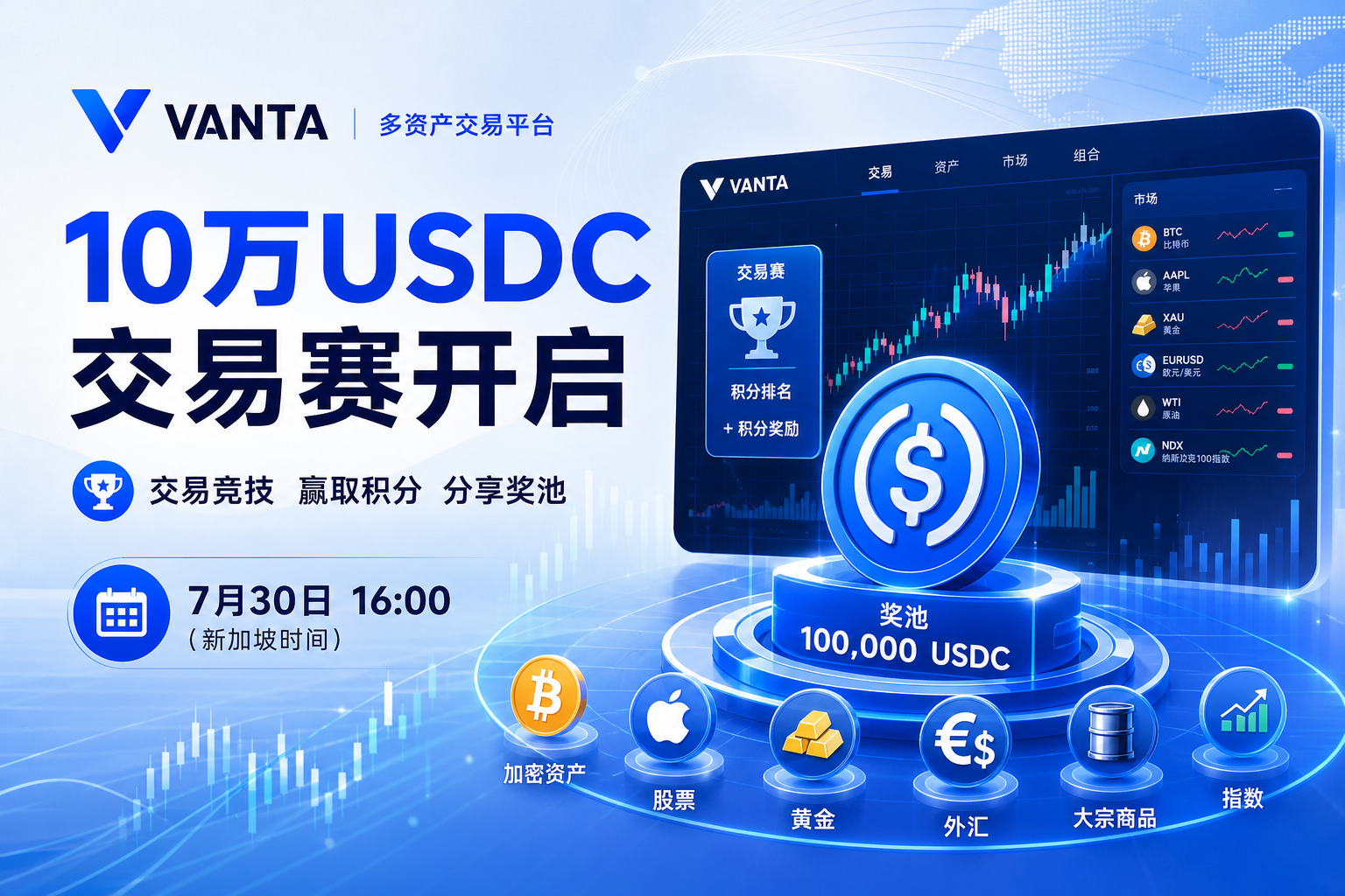 Vanta 将于 7 月 30 日启动 10 万 USDC 交易赛