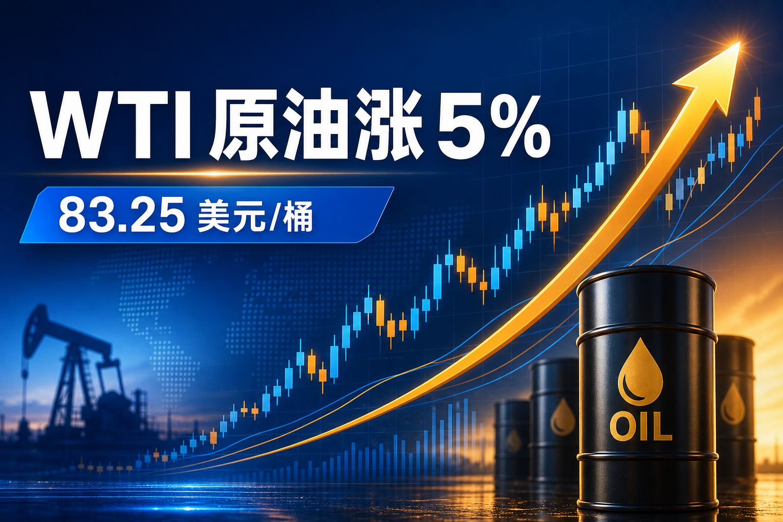 WTI 原油日内涨幅达 5%