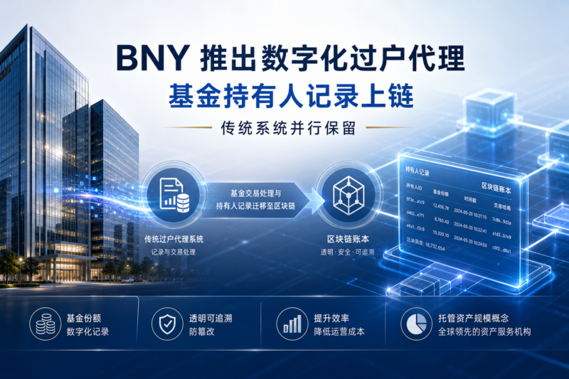 BNY 将推出数字化过户代理业务，基金持有人记录将上链-指挥使社区 - 真实线索、热点议题与深度观察