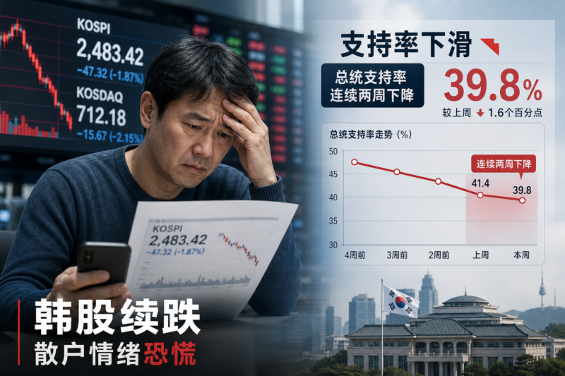 覆巢之下已无完卵:韩国散户一片哀嚎,总统支持率连续两周下滑-指挥使社区 - 真实线索、热点议题与深度观察