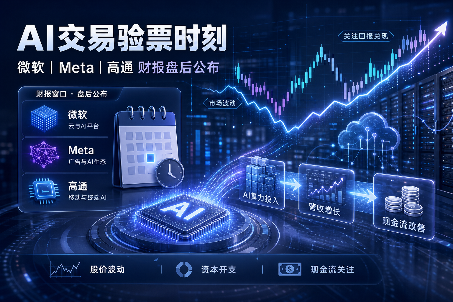 AI 交易迎来“验票时刻”：微软、Meta、高通财报将于盘后公布